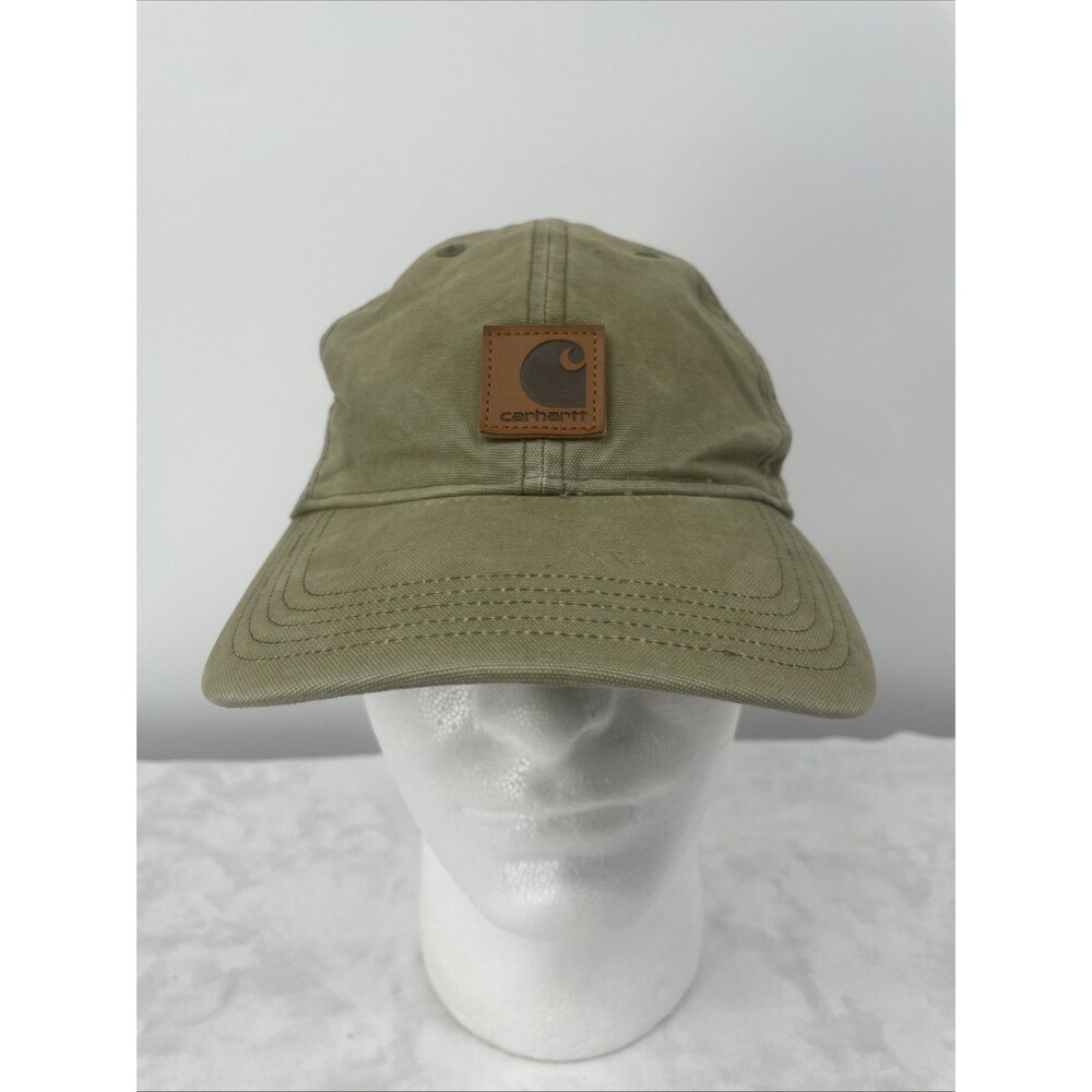 Carhartt Men's Canvas Working Cap Olive 100% Cotton Adjustable Strap